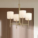 Ali 4 Light 20 inch Brushed Natural Brass Chandelier Ceiling Light