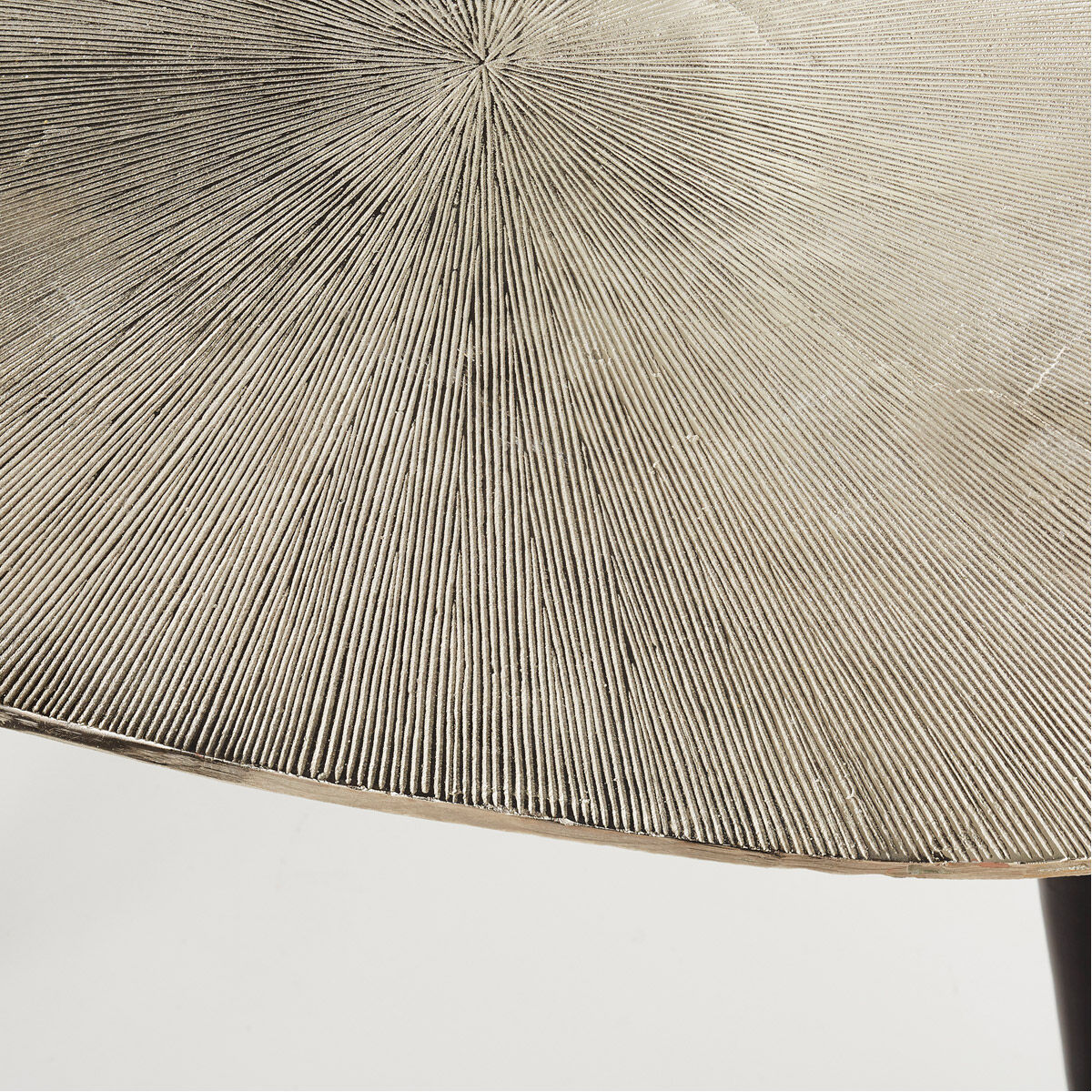 Triata 21 X 20 inch Raw Nickel And Bronze Side Table