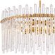 Icicles 8 Light 30 inch Natural Brass Pendant Ceiling Light, Converts to Semi Flush