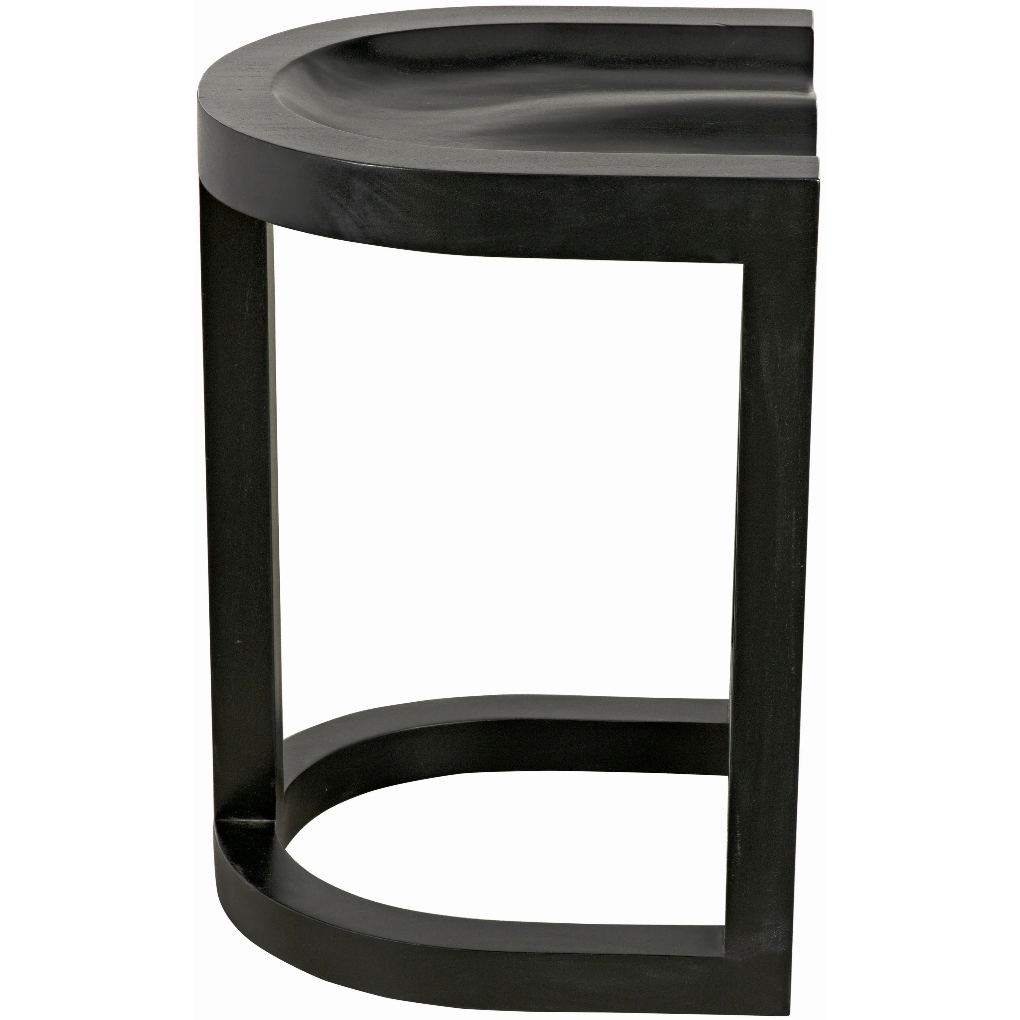 Saddle 26 inch Hand Rubbed Black Counter Stool