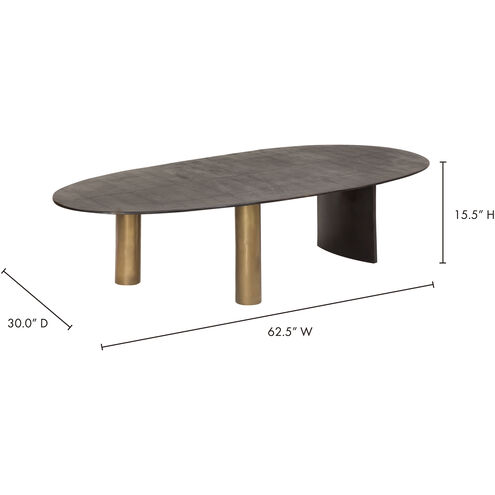 Nicko 62.5 X 30 inch Black Coffee Table