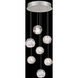 Natural Inspirations 7 Light 14 inch Silver Pendant Ceiling Light in Nebula Studio Glass