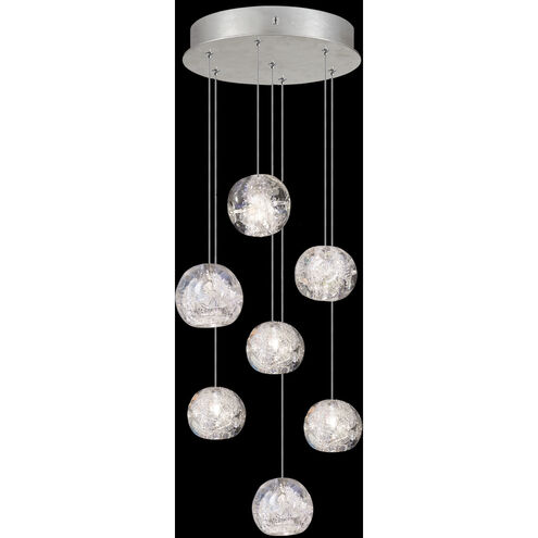 Natural Inspirations 7 Light 14 inch Silver Pendant Ceiling Light in Nebula Studio Glass