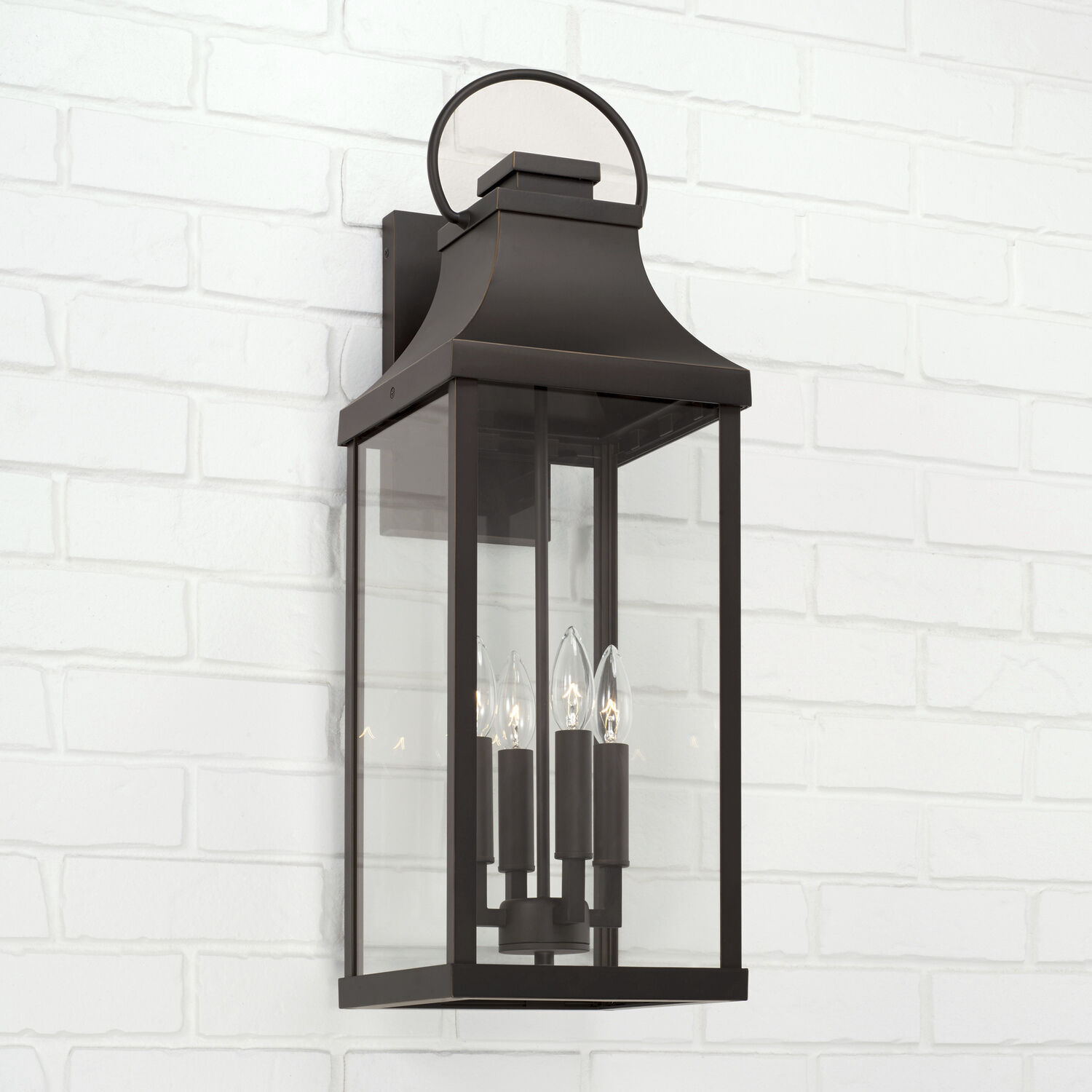 Bradford 4 Light 27 inch Oiled Bronze Outdoor Wall Lantern