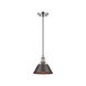 Orwell 1 Light 7.5 inch Pewter Mini Pendant Ceiling Light in Rubbed Bronze, Small