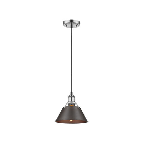 Orwell 1 Light 7.5 inch Pewter Mini Pendant Ceiling Light in Rubbed Bronze, Small