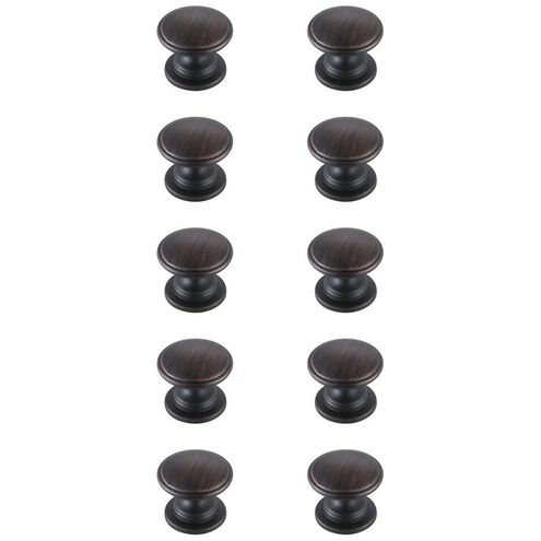 Kaid Oil-Rubbed Bronze Hardware Cabinet Knob, Set of 10