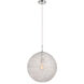 Lilou 1 Light 15.7 inch Chrome and Clear Pendant Ceiling Light