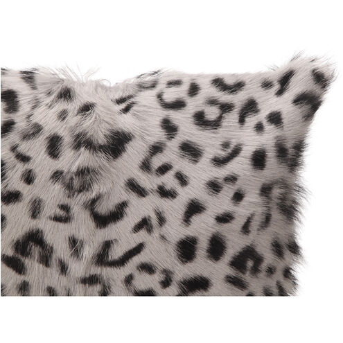 Spotted Goat Fur 18 X 4 inch Grey Pillow in Light Grey