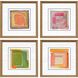 Geometrics Collection Antique Gold Wood With Embossed Weave Pattern Framed Art