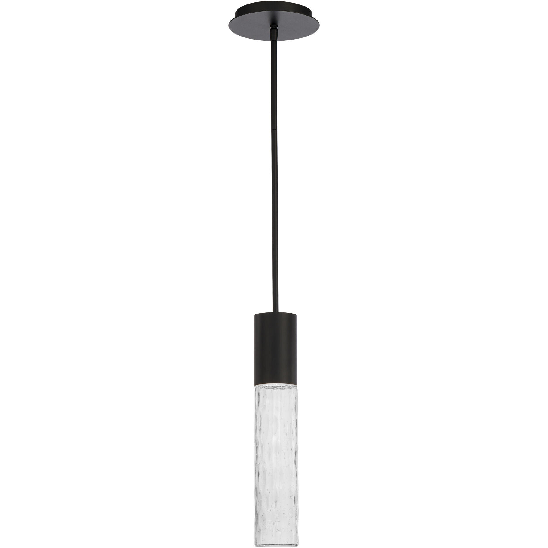 Sleek LED 2.63 inch Black Outdoor Pendant, dweLED
