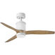 Hover 52 inch Matte White With Koa Blades with KOA Blades Fan in Matte White / Koa