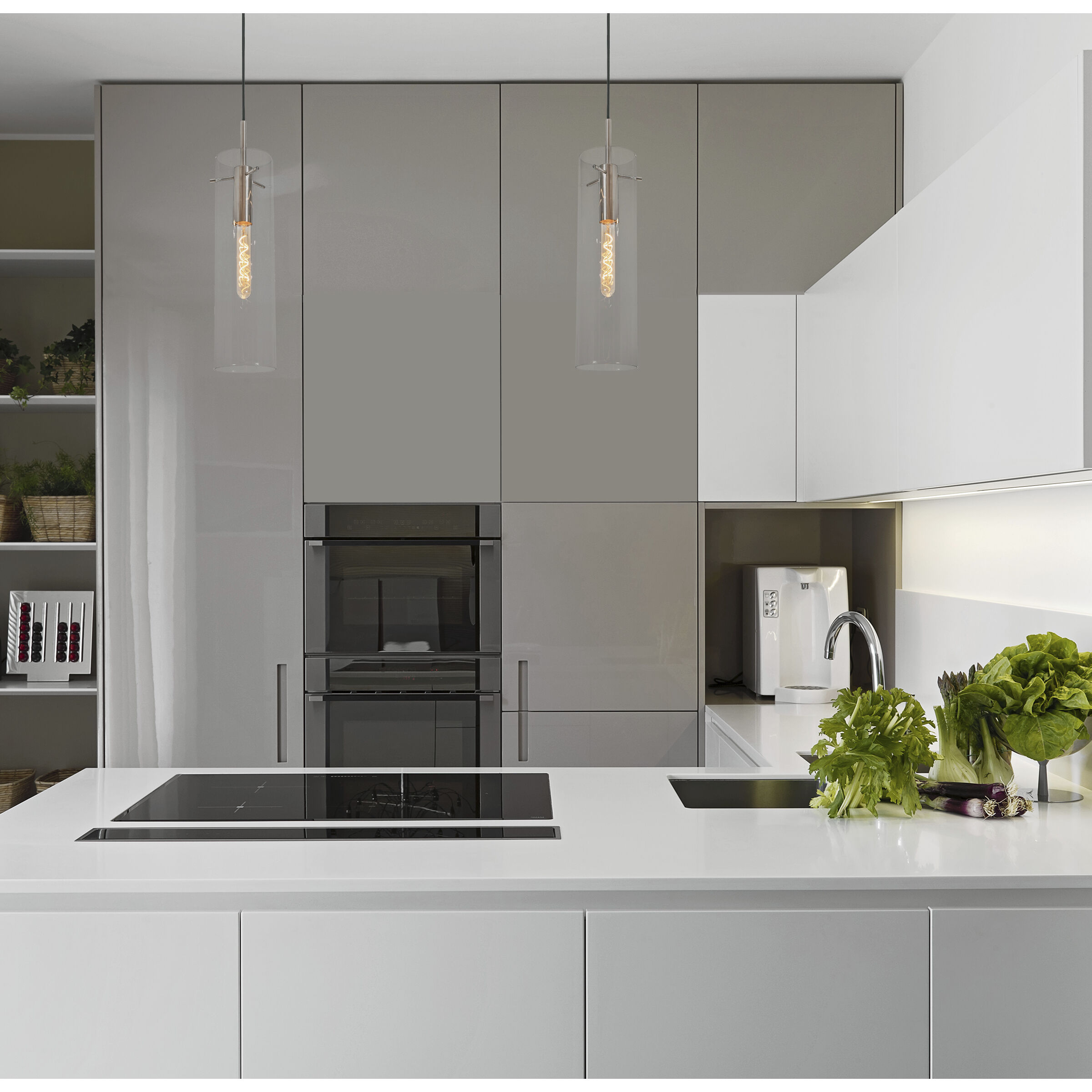 Vista 1 Light 4.7 inch Satin Nickel Pendant Ceiling Light