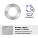 Inground Recessed Light 12 4 watt Stainless Steel Path Indicator Light in 2700K Warm LED, WAC Landscape
