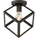 Cassio 1 Light 11 inch Matte Black Flush Mount Ceiling Light