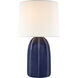 Barbara Barry Melanie 28 inch 15 watt Frosted Medium Blue Table Lamp Portable Light, Medium