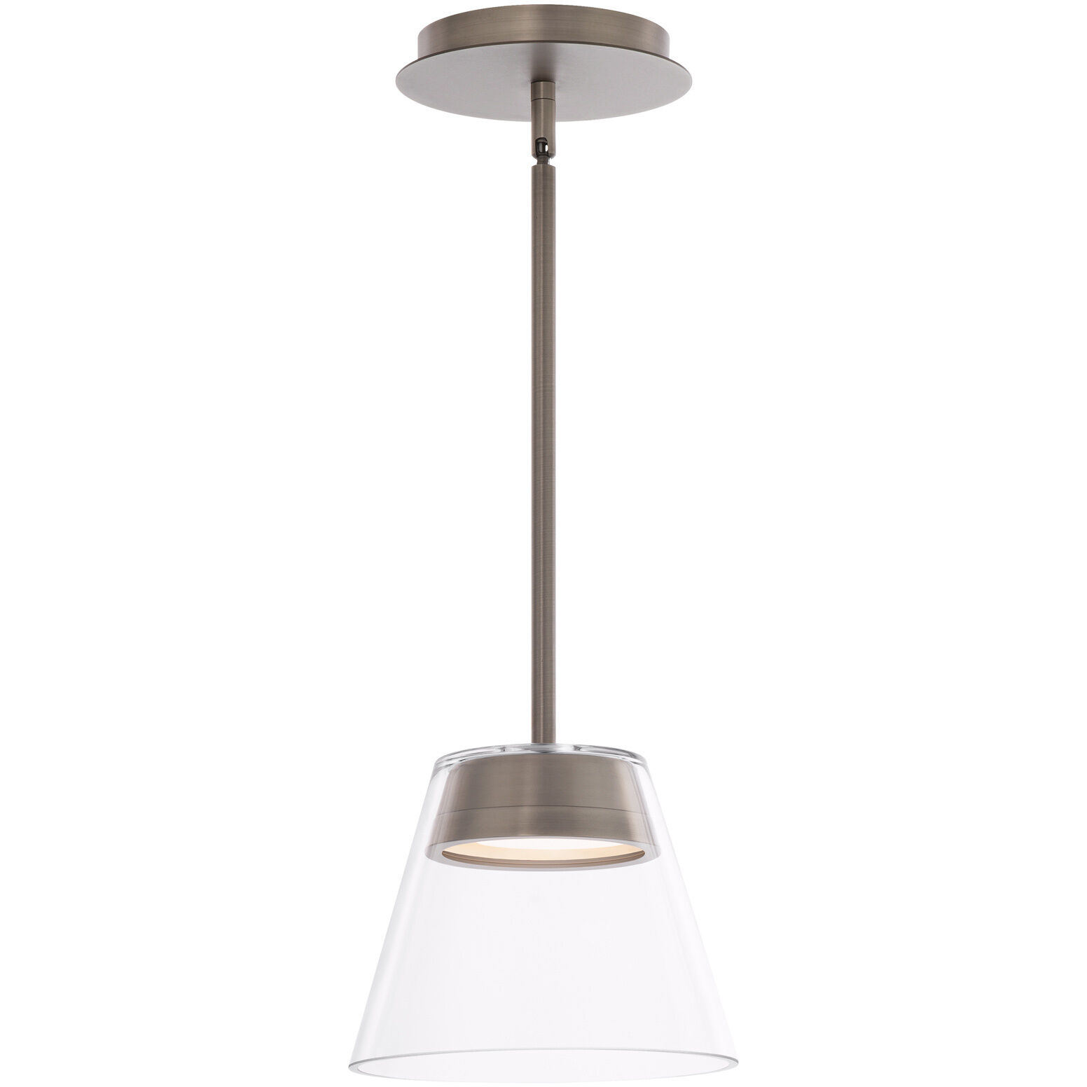 Chandra LED 8 inch Brushed Nickel Mini-Pendant Ceiling Light, dweLED