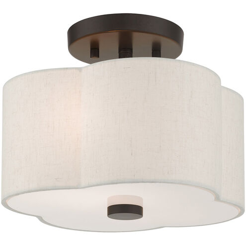 Solstice 2 Light 11 inch English Bronze Semi Flush Ceiling Light