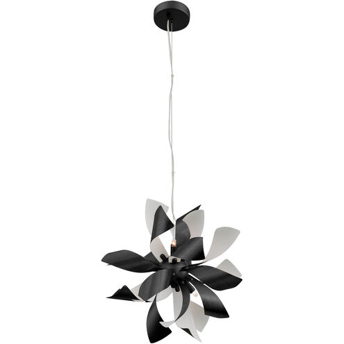Blossom 6 Light 16 inch Matte Black with Matte White Pendant Ceiling Light