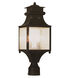 Santa Ines 2 Light 21 inch Weathered Bronze Outdoor Postmount Lantern 
