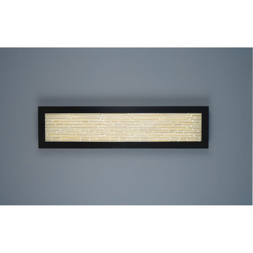 V-II Rectangle 2 Light 9 inch Bronze ADA Wall Sconce Wall Light in Structured Bamboo