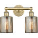 Cobbleskill 2 Light 14 inch Brushed Brass Bath Vanity Light Wall Light in Mercury