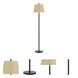 Andros 60 inch 150 watt Dark Bronze Floor Lamp Portable Light 