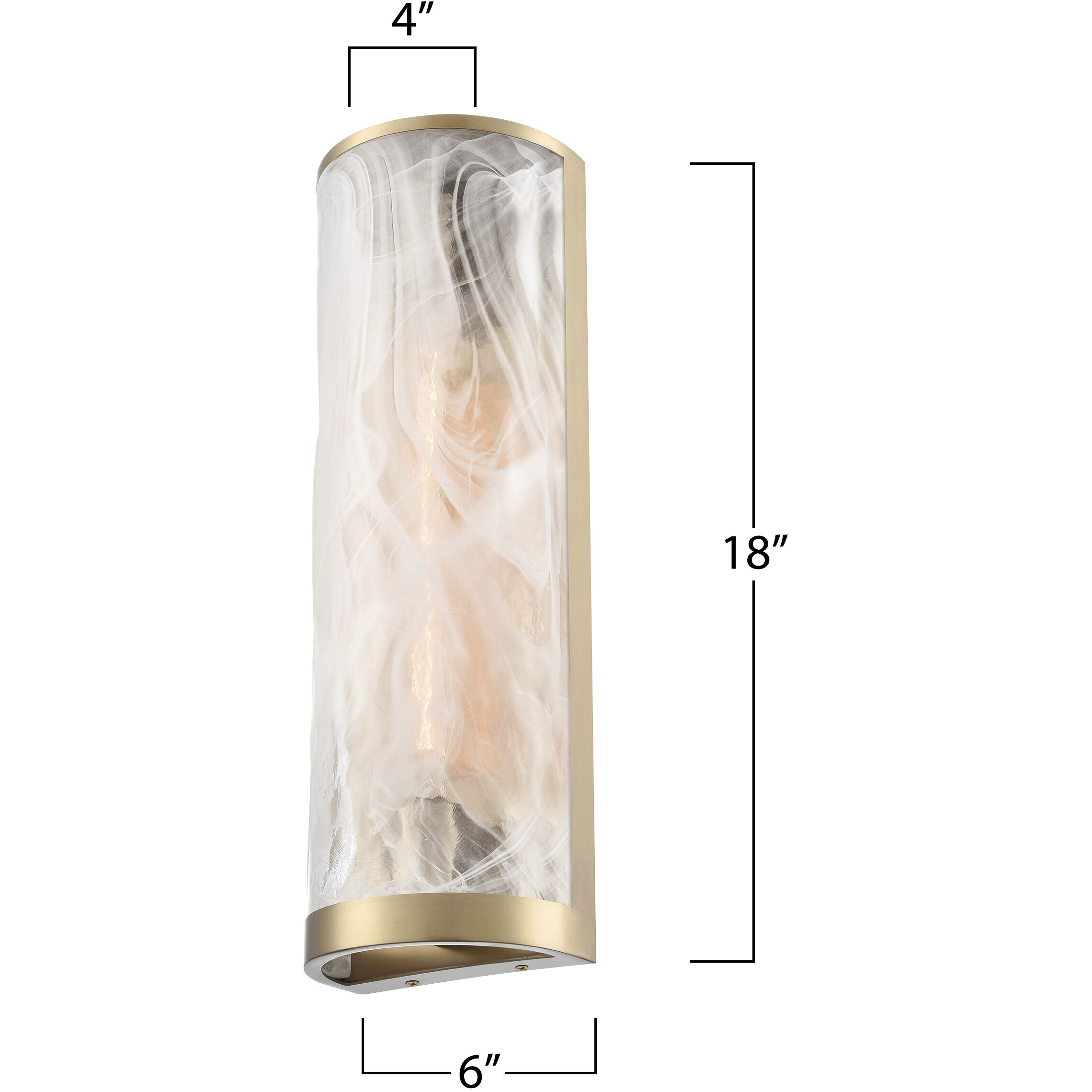 Skye Wall Sconce Wall Light in Brushed Brass