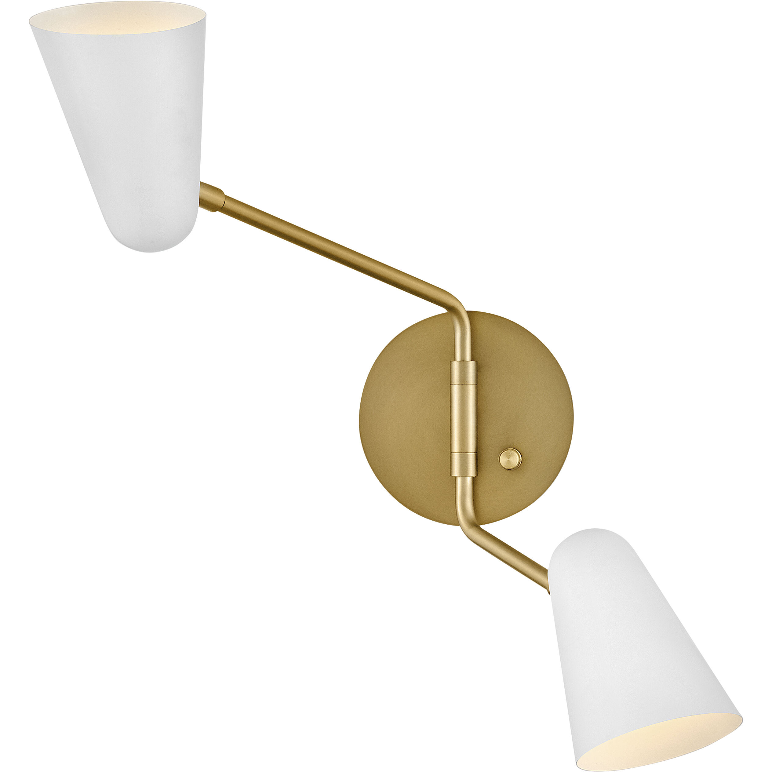 Birdie LED 22.75 inch Lacquered Brass with Matte White accents Sconce Wall Light