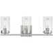Pinn 3 Light 20.75 inch Satin Nickel Bath Vanity Wall Light