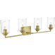 Ronnie 4 Light 32 inch Brass Bath Sconce Wall Light
