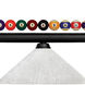 Shark 3 Light 60 inch Matte Black Billiard Ceiling Light in Angular White Linen Glass