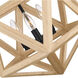Lante 3 Light 17 inch Black and Wood Pendant Ceiling Light