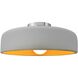 Radiance Collection - Spire 1 Light 13 inch Matte White and Champagne Gold and Brushed Nickel Semi-Flush Ceiling Light in Replaceable Bulb, Matte White/Champagne Gold, 13W x 6H, Form+Finish+Function
