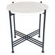 Argus 16 inch White and Black Accent Table