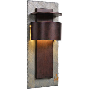 Pembrook 1 Light 24 inch Natural Slate With Copper Wall Lantern, Large