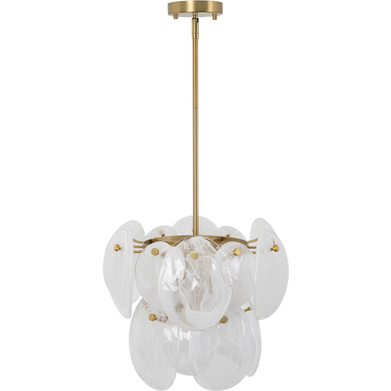 Lily 4 Light 16.25 inch Brushed Brass Chandelier Ceiling Light