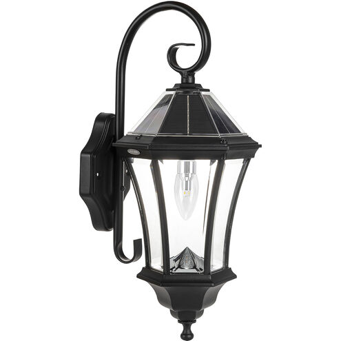 Victorian 21.25 inch Black Outdoor Wall Sconce, Solar