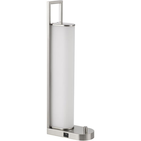 Zamora 23 inch 20.00 watt Brushed Steel Desk Lamp Portable Light
