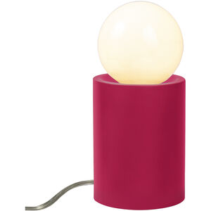 Portable 12 inch 60.00 watt Cerise Table Lamp Portable Light