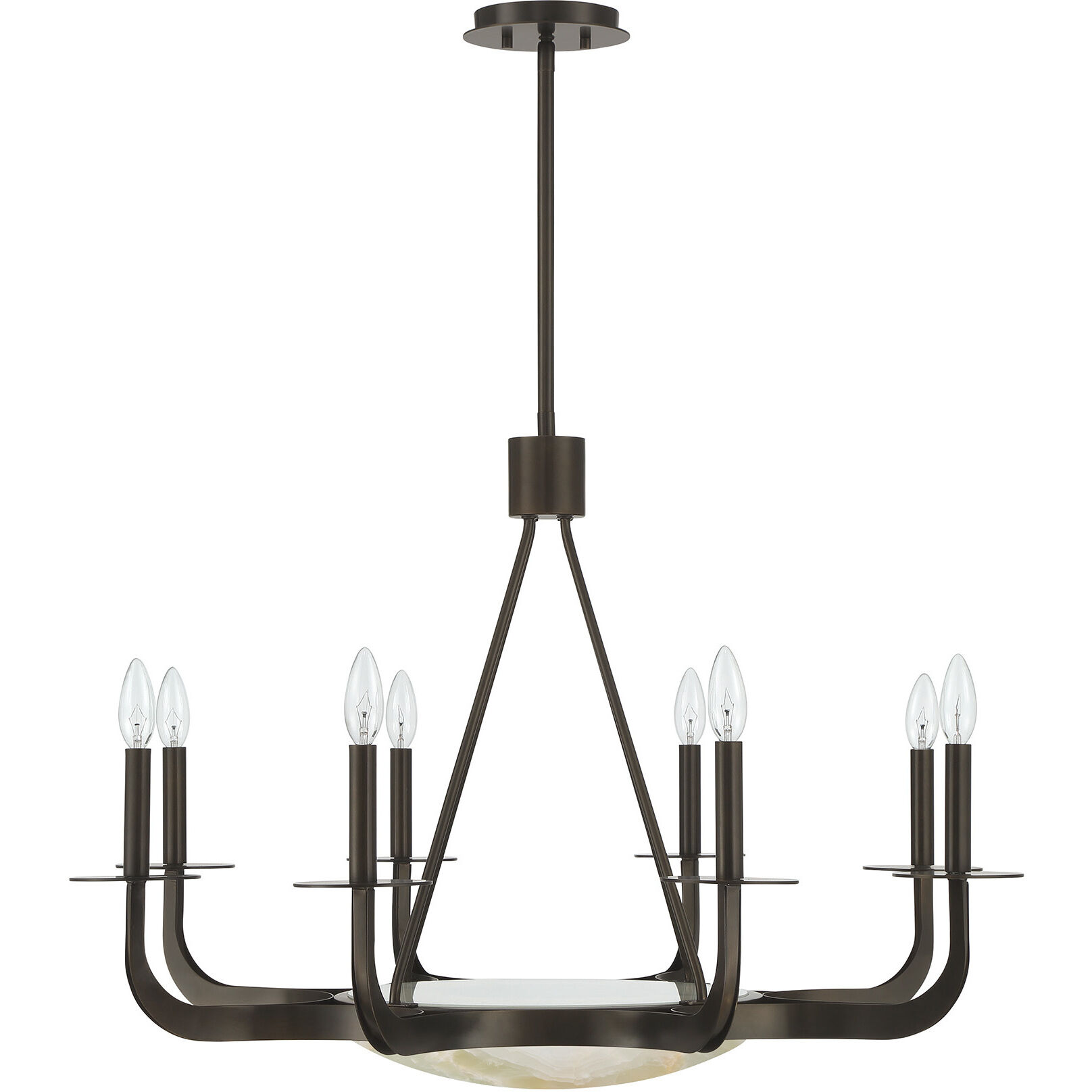 Salford LED 34 inch Mediterranean Bronze Chandelier Ceiling Light