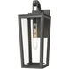 Madison 1 Light 20.75 inch Matte Black Outdoor Sconce in Clear Glass