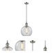 Ballston Athens 1 Light 8 inch Brushed Satin Nickel Pendant Ceiling Light, Ballston