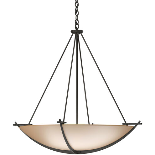 Compass 3 Light 34.2 inch Dark Smoke Large Scale Pendant Ceiling Light in Sand, Large Scale