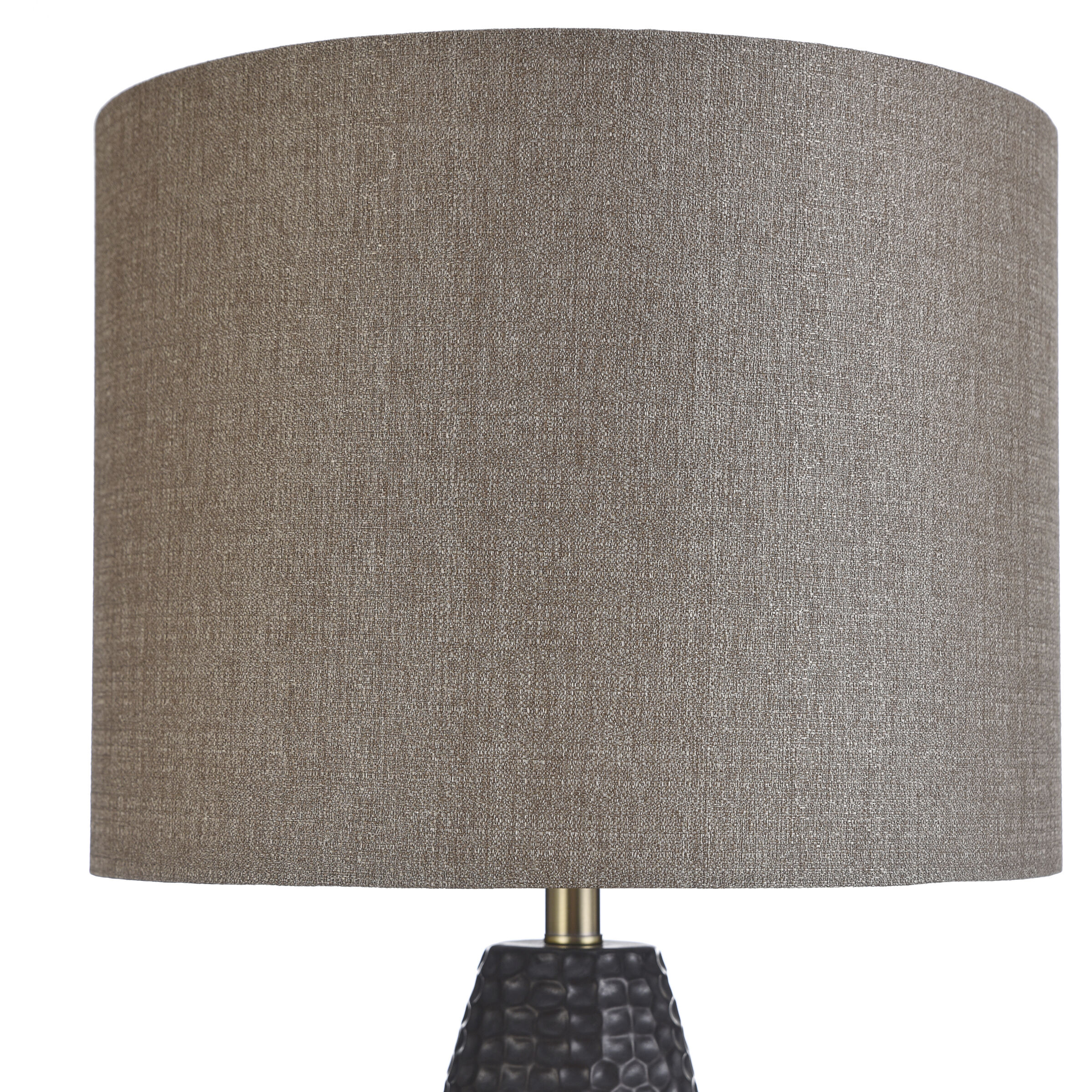 Copper and grey table lamp on sale