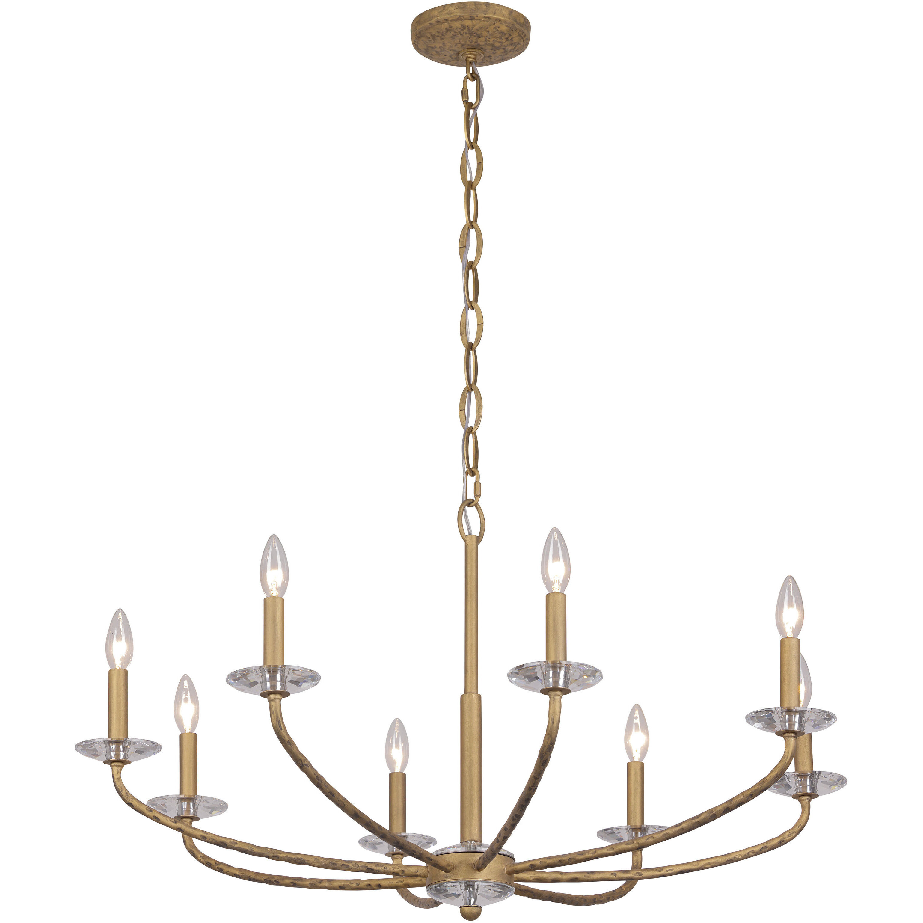Atella 8 Light 36 inch Ashen Gold Chandelier Ceiling Light