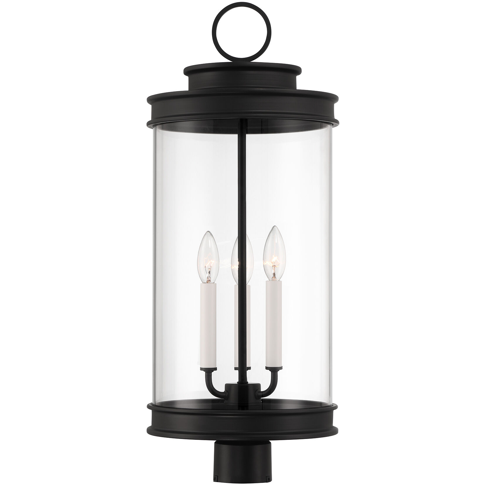 Englewood 3 Light 26 inch Black Outdoor Post Lantern