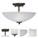 Logan 2 Light 13 inch Black Semi-Flush Mount Ceiling Light
