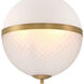Dia 3 Light 14 inch Old Satin Brass Pendant Ceiling Light
