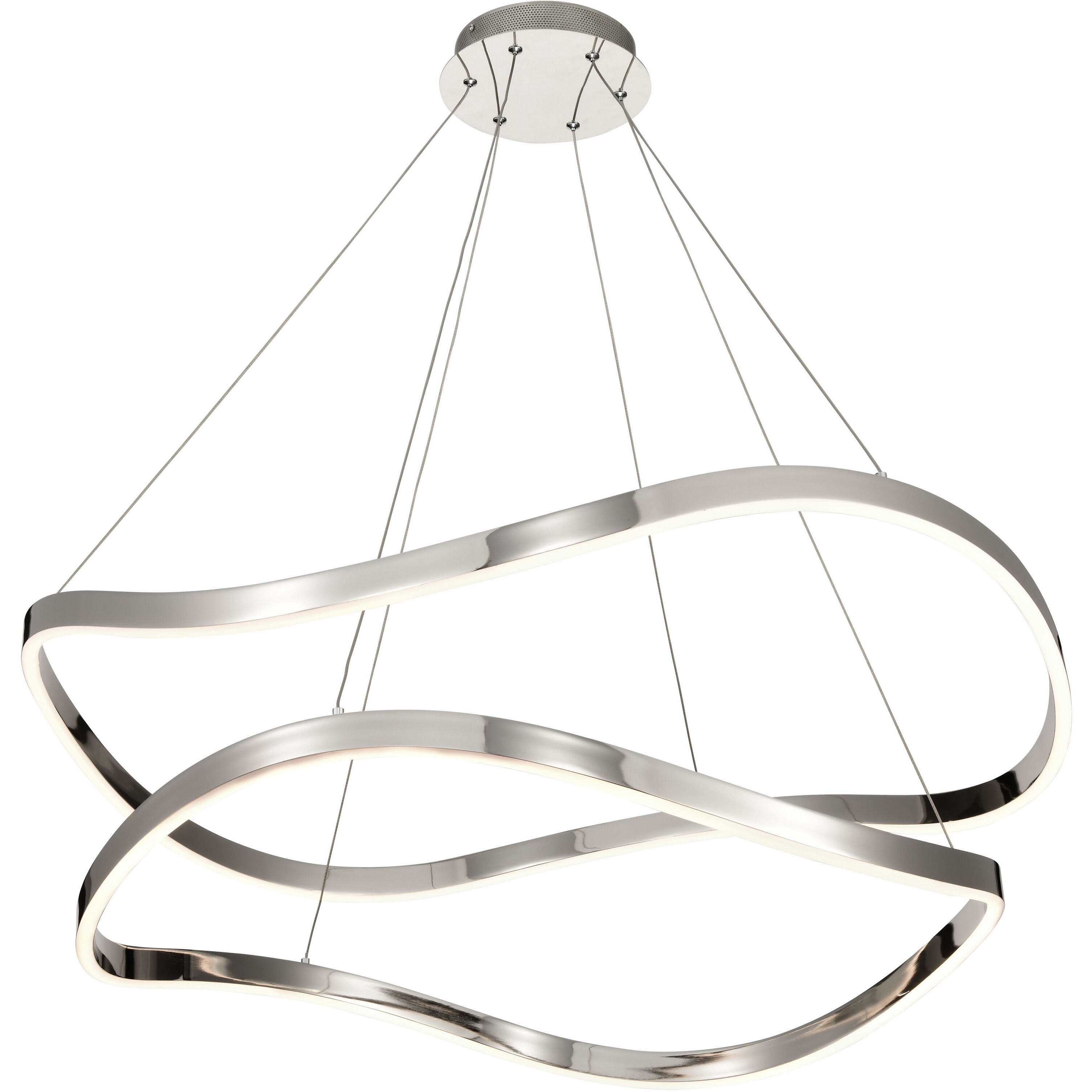 Sylas LED 37.4 inch Polished Nickel Pendant Ceiling Light